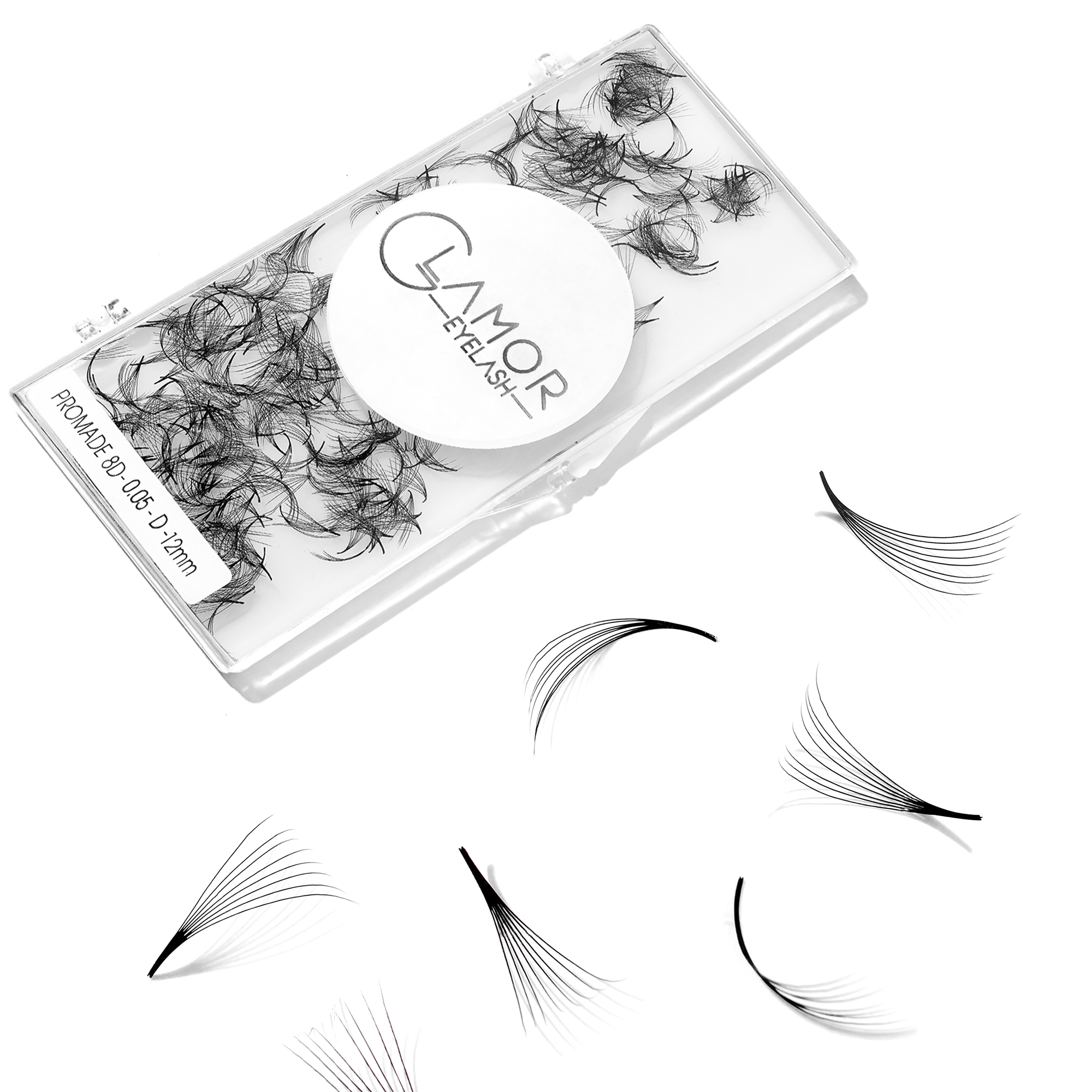 Promade fans loose 8D 0.05 | 500 fans - GlamorEyelash